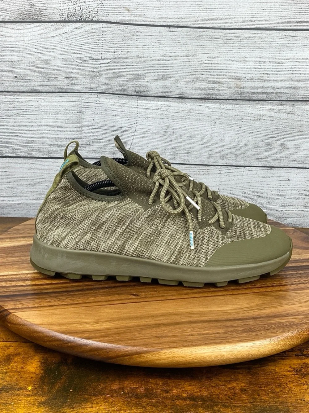 Native Shoes AP Proxima LiteKnit Olive Green Sneakers Men’s Shoe Size 10.5